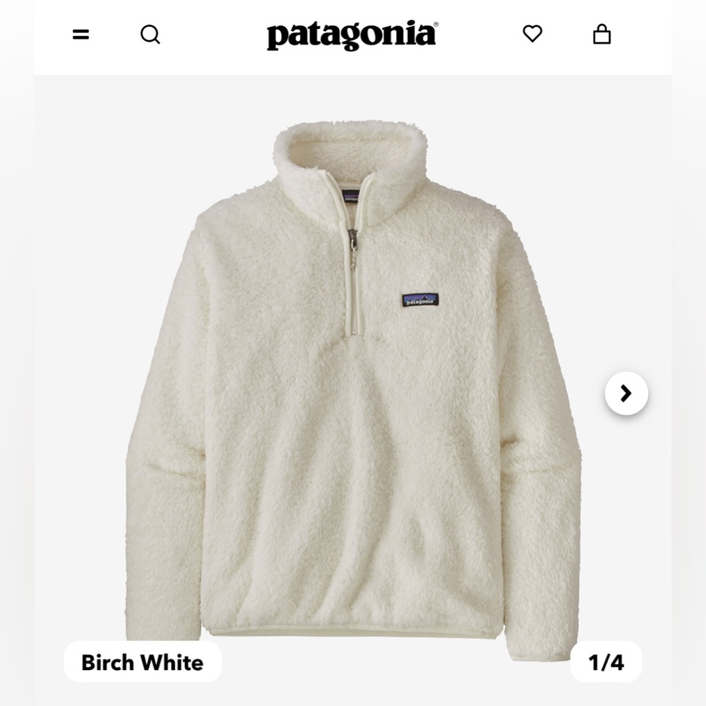 Patagonia Women's Los Gatos 1/4-Zip Fleece- Birch White